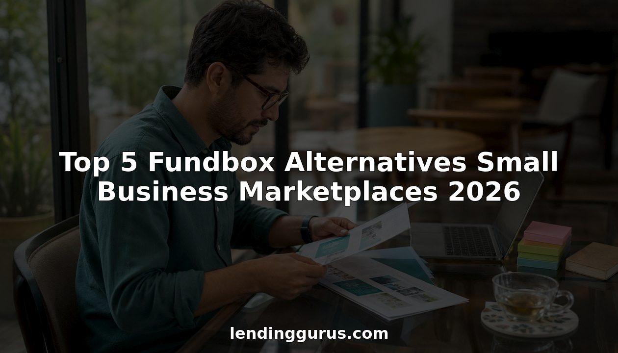 Small business owner reviewing loan marketplace materials