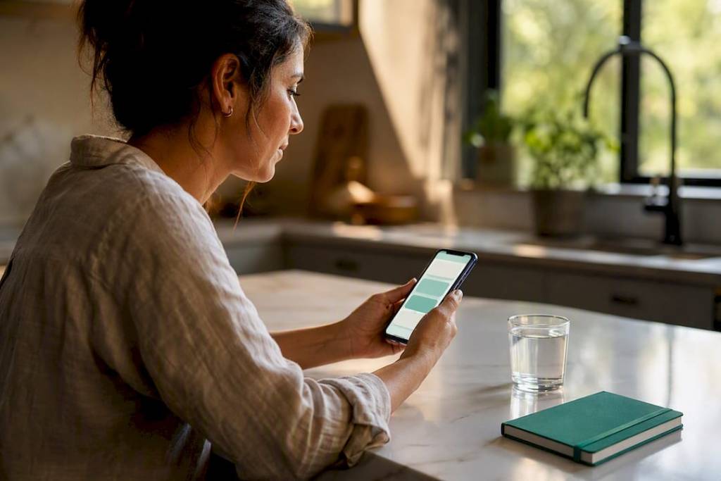 Borrower reviewing instant loan decision