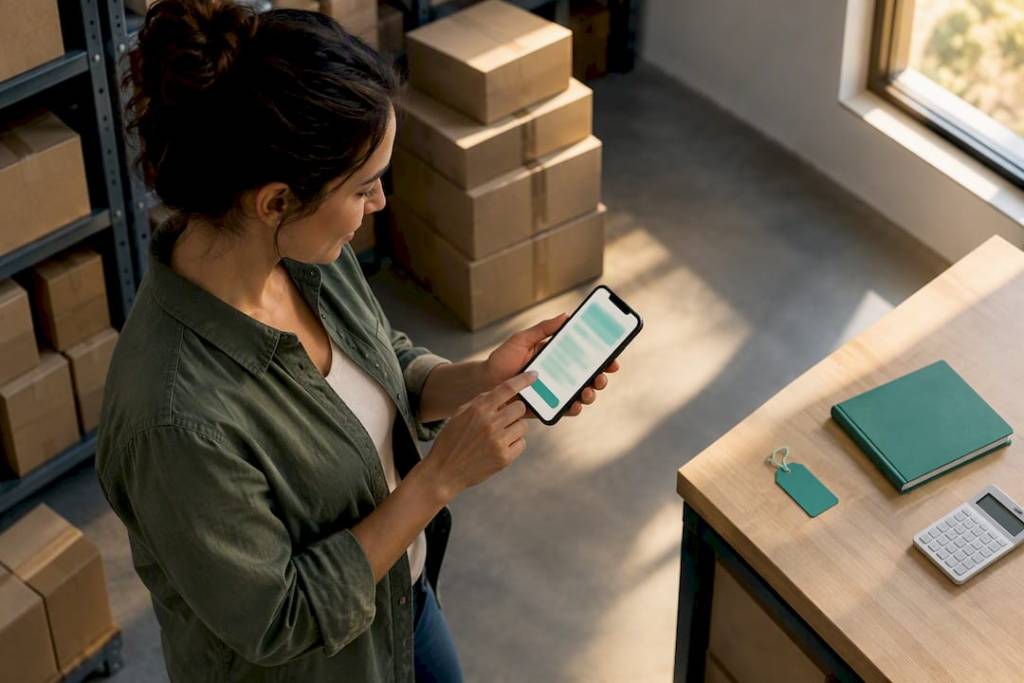 Business owner reviewing a funding application