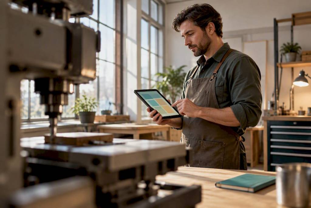 Business owner comparing financing options