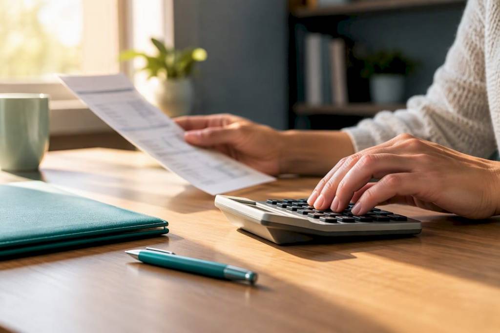 Homeowner reviewing mortgage payoff figures